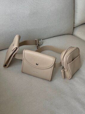 Tan Leather Utility Belt Bag